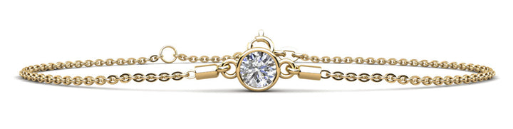 Solitaire Round Brilliant Diamond Adjustable Bracelet