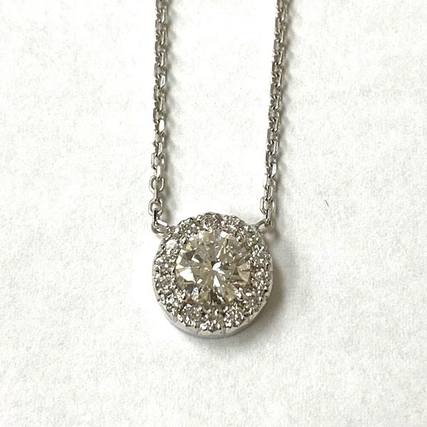 1.00 ct. Halo Pendant with Chain