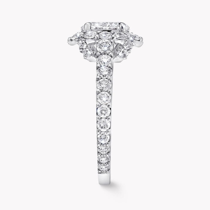 1.01 Carat, Natural, Oval Diamond Halo Ring