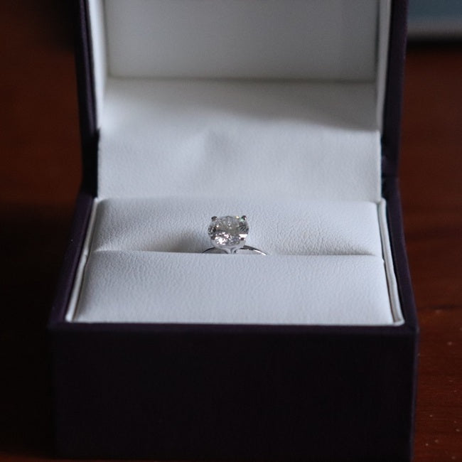1.27 Carat, Lab-Grown, Round Brilliant Diamond Solitaire Ring