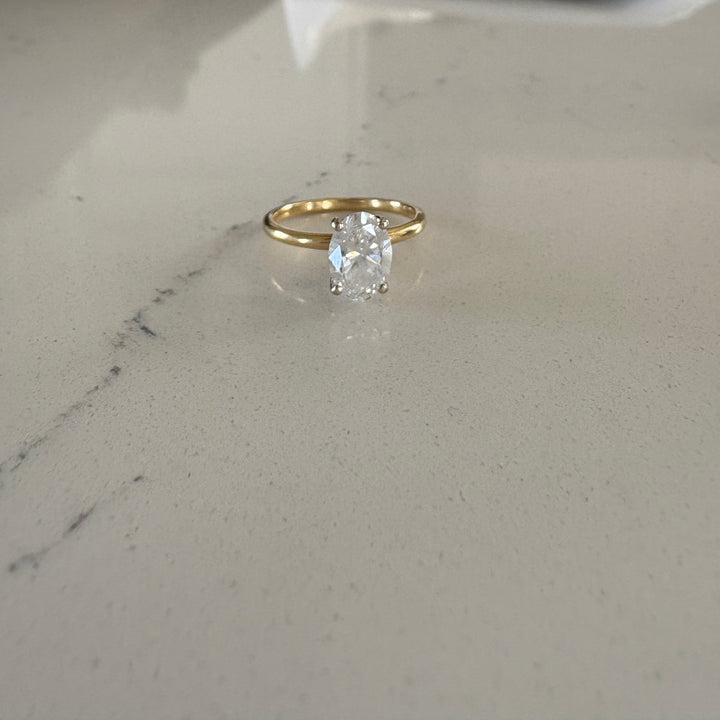 1.50 Carat Lab-Grown Oval Solitaire Diamond Engagement Ring