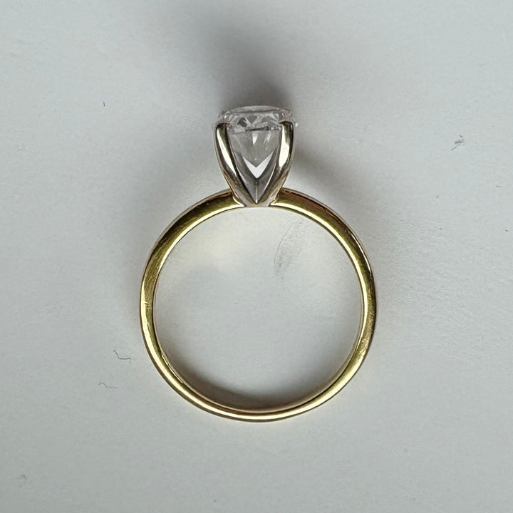 1.50 Carat Lab-Grown Oval Solitaire Diamond Engagement Ring