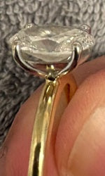 1.70 Carat Lab Grown Oval Diamond Solitaire Ring