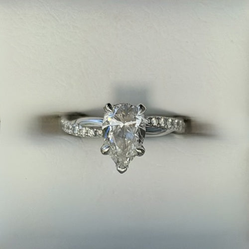 1.8 Carat Intertwined Pavé Diamond Engagement Ring