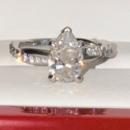1.8 Carat Intertwined Pavé Diamond Engagement Ring