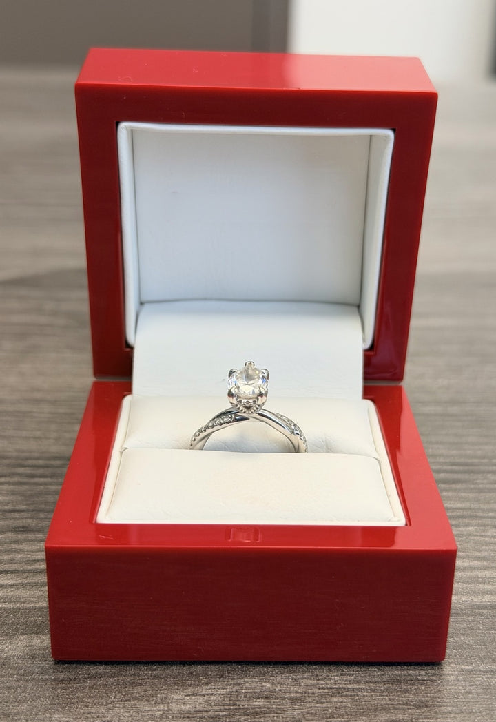 1.8 Carat Intertwined Pavé Diamond Engagement Ring