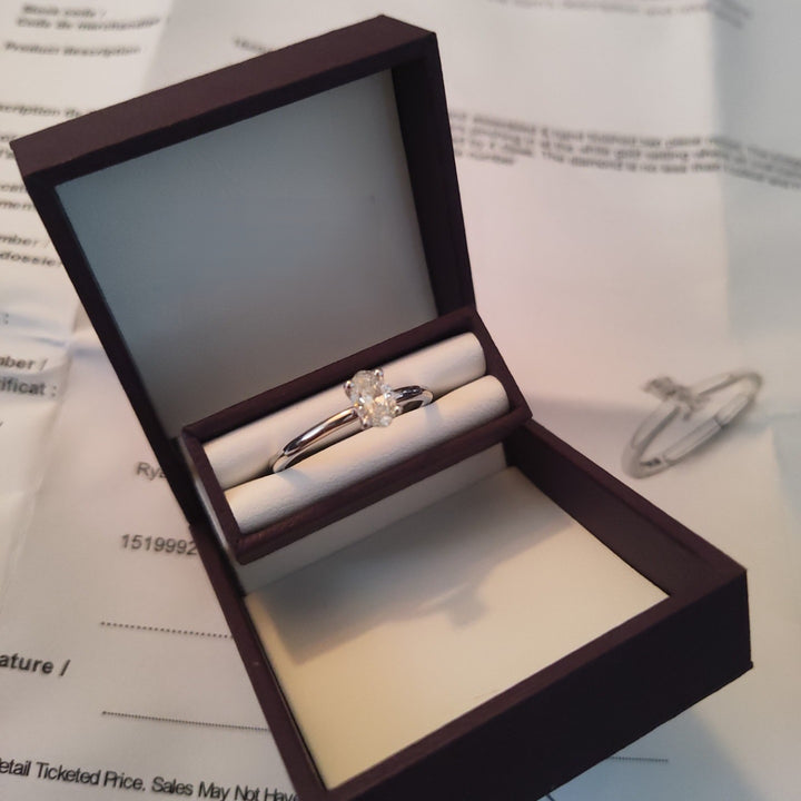 0.50 Carat Oval Diamond Solitaire Ring