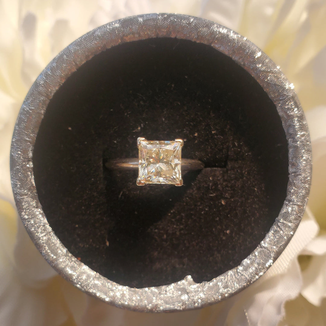Carat, Natural, Princess Diamond Solitaire Ring – Diamond