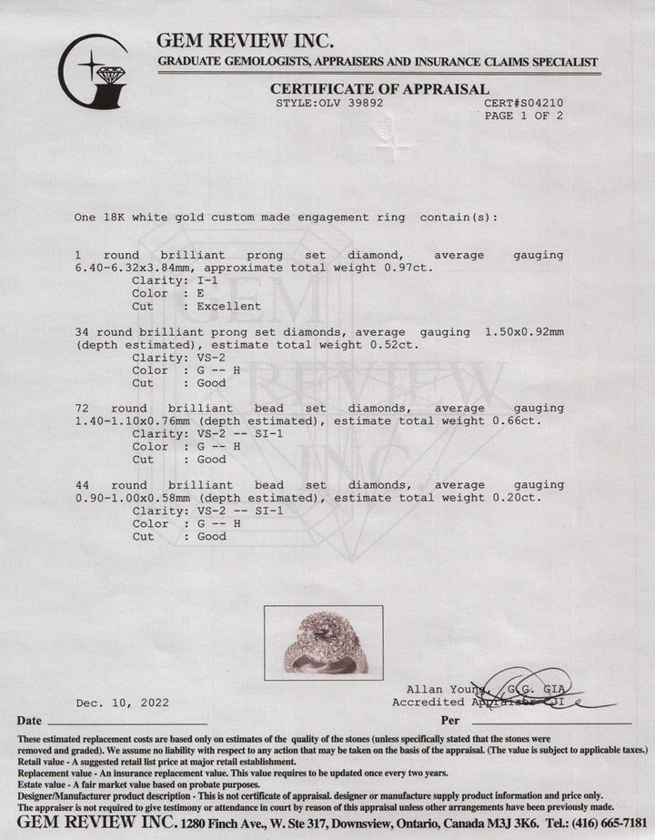 2.35 Carat Double-Halo Diamond Engagement Ring