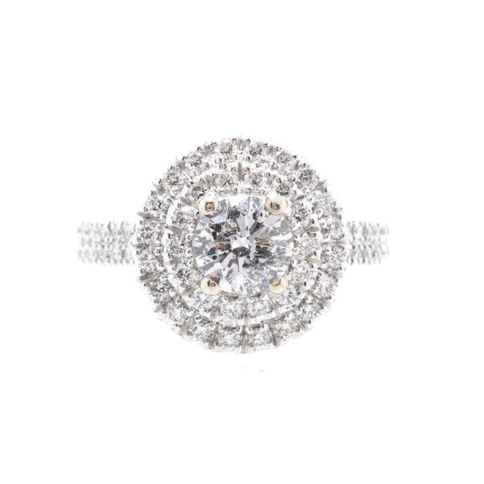 2.35 Carat Double-Halo Diamond Engagement Ring