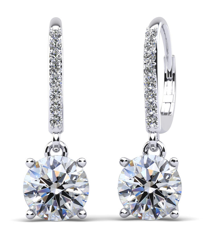 Classic Brilliant Diamond Drop Earrings