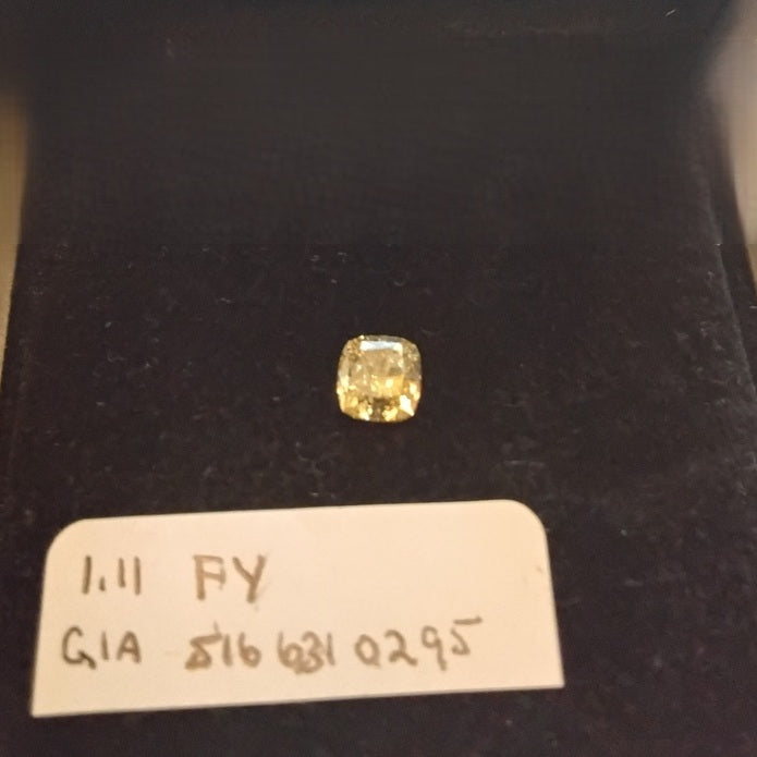 1.11 Carat Fancy Yellow Radiant Diamond