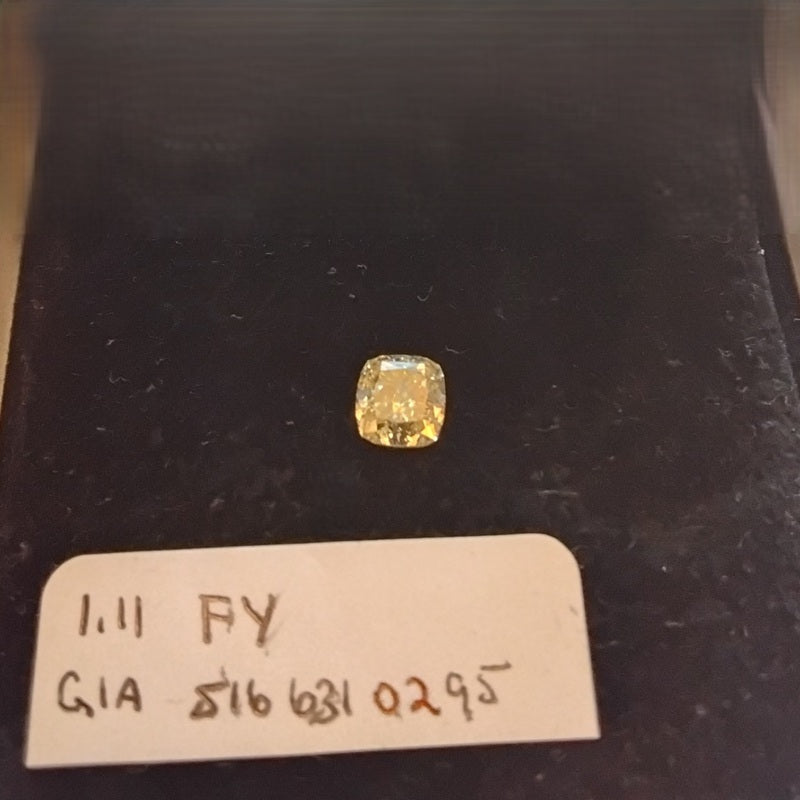 1.11 Carat Fancy Yellow Radiant Diamond