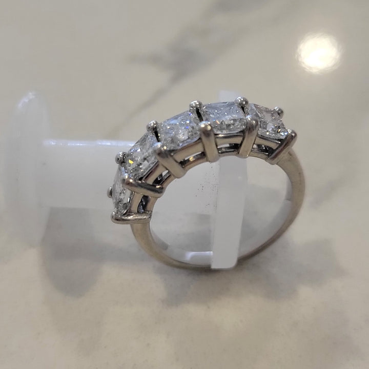 5 Stone Princess Cut Diamond Ring