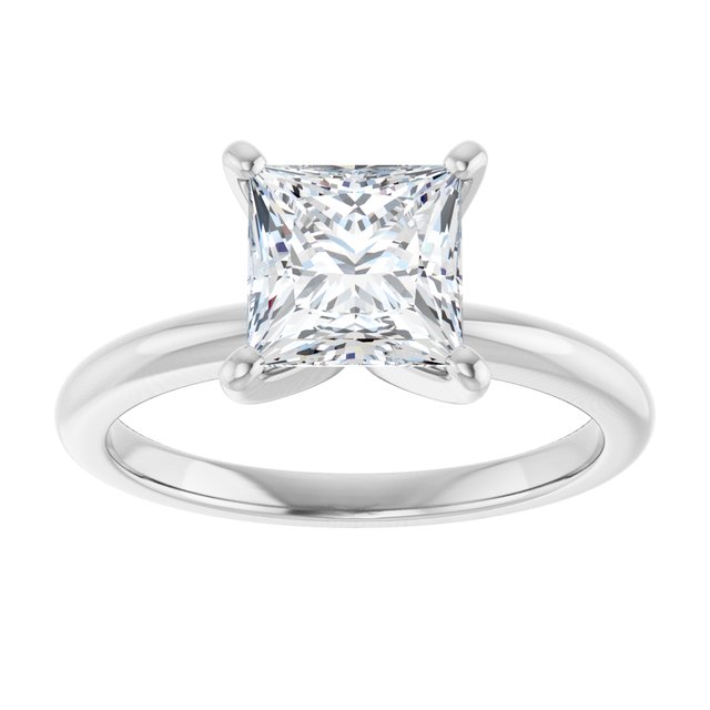 2.36 Carat Lab-Grown Princess Diamond Solitaire Ring
