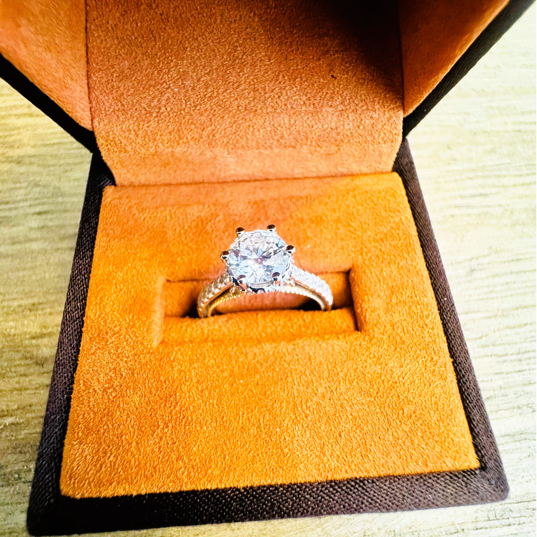 Vintage-Style French Pave Lab-Grown Diamond Ring